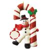 Snowman Candy Cane Personalized Christmas Ornament - Blank