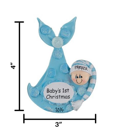 Baby Boy Bundle Personalized Christmas Ornament