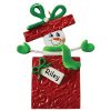 Snowman Gift Box Personalized Christmas Ornament
