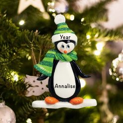 Personalized Penguin Christmas Ornament