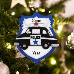 Personalized Police Emblem Christmas Ornament