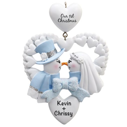 Snow Wedding Christmas Personalized Christmas Ornament