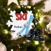 Personalized Ski Snowflake Christmas Ornament