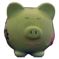 Green Heart Piggy Bank - Large