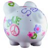 Peace Love Piggy Bank - Large