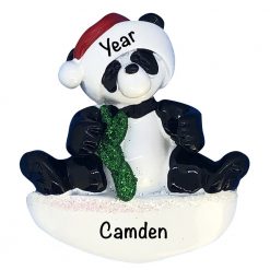 Panda Personalized Christmas Ornament