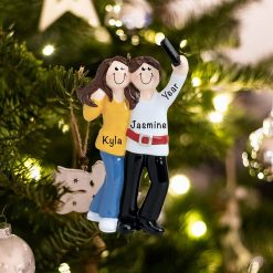 Personalized Selfie Girls BFF Christmas Ornament