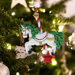 Personalized Carousel Hourse Carnival Christmas Ornament