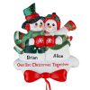 Snow Couple 1st Christmas Together Personalized Christmas Ornament
