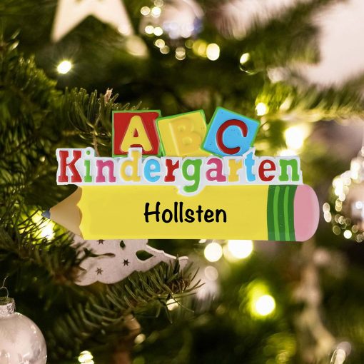 Personalized Kindergarten Christmas Ornament