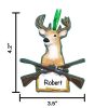 Deer Hunter Personalized Christmas Ornament