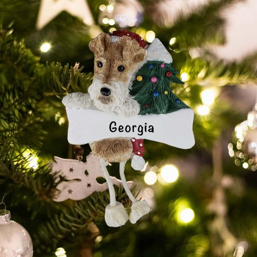 Personalized Wirefox Terrier Christmas Ornament