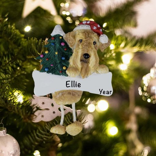 Personalized Airedale Christmas Ornament