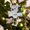 Personalized French Bulldog Cream Christmas Ornament