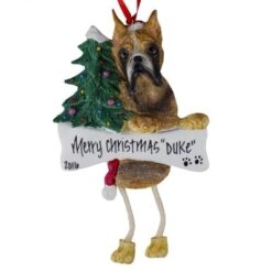 Boxer (Fawn, Cropped) Christmas Ornament