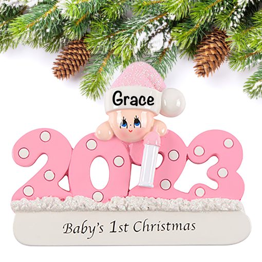 Baby Girl's First Christmas Ornament
