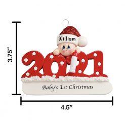2021 Babys First Christmas Personalized Christmas Ornament
