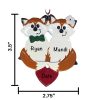 Fox Couple Personalized Christmas Ornament