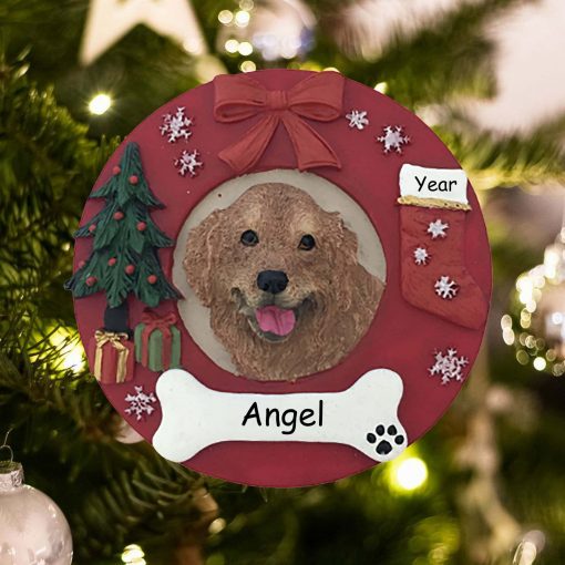 Personalized Golden Retriever Christmas Ornament