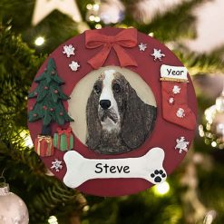 Personalized Basset Hound Christmas Ornament