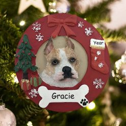 Personalized Pit Bull Christmas Ornament