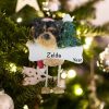Personalized Yorkie Puppy Christmas Ornament