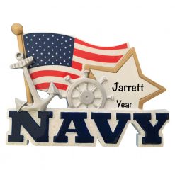 U.S. Navy Personalized Christmas Ornament