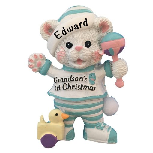 Grandson's 1st Christmas Personalized Christmas Ornament