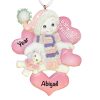 Pink Baby's 1st Christmas Snowbaby Personalized Christmas Ornament