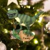 Personalized T-Rex Dinosaur Christmas Ornament