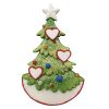 Christmas Tree Family of 3 Personalized Christmas Ornament - Blank