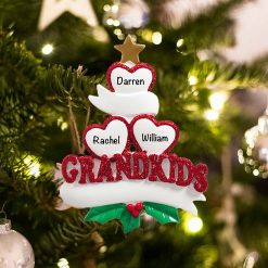 Personalized Grandkids 3 Christmas Ornament