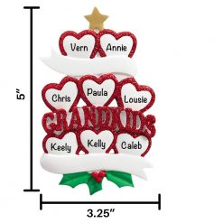 Eight Grandkids Personalized Christmas Ornament