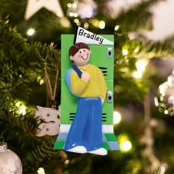 Personalized College Teenage Boy Christmas Ornament