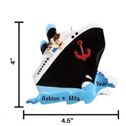 Couple Cruise Personalized Christmas Ornament