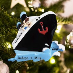 Personalized Cruise Couple Christmas Ornament