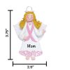 Pink Ribbon Breast Cancer Angel Personalized Christmas Ornament