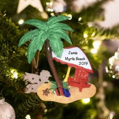 Personalized Island Oasis Christmas Ornament