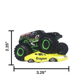 Monster Jam Grave Digger Personalized Christmas Ornament