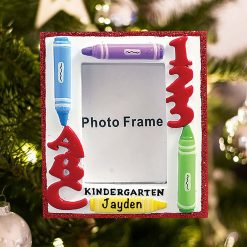 Personalized Kindergarten Photo Frame Christmas Ornament