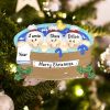 Personalized Hot Tub Heaven Family of 3 Christmas Ornament