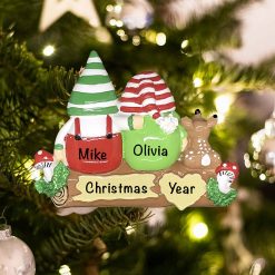 Personalized Gnome Couple Christmas Ornament