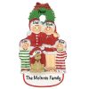 Christmas Family of 4 With Dog Personalized Christmas Ornament