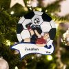 Personalized Soccer Kick Boy Christmas Ornament