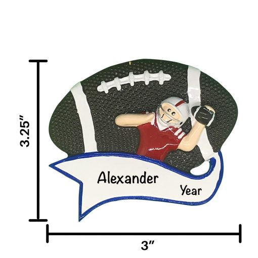 Football Toss Personalized Christmas Ornament