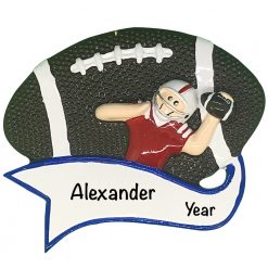 Football Toss Personalized Christmas Ornament