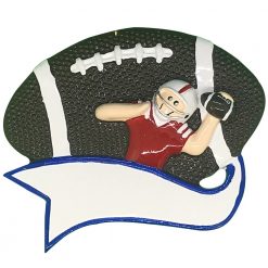 Football Toss Personalized Christmas Ornament - Blank