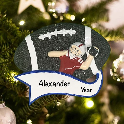 Personalized Football Toss Christmas Ornament