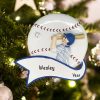Personalized Baseball Boy Swing Christmas Ornament