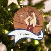 Personalized Basketball Girl Shooting Christmas Ornament